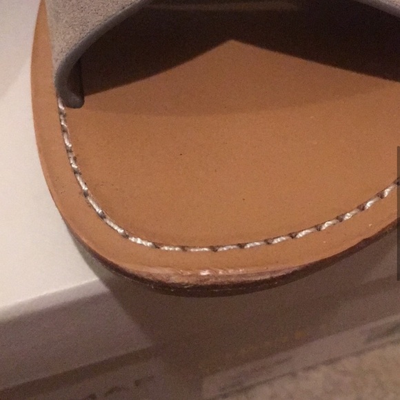 Marc Fisher Gray Suede Raida Sandals - Picture 4 of 5